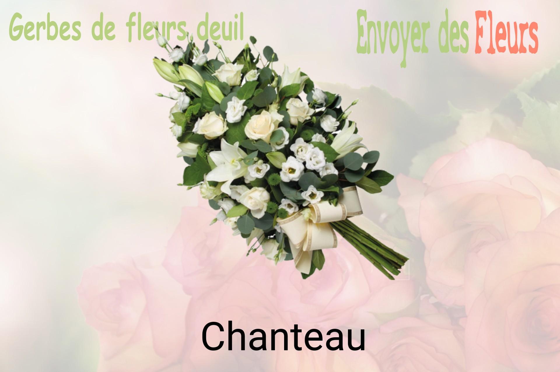 Gerbe de fleurs de deuil livrée à Chanteau